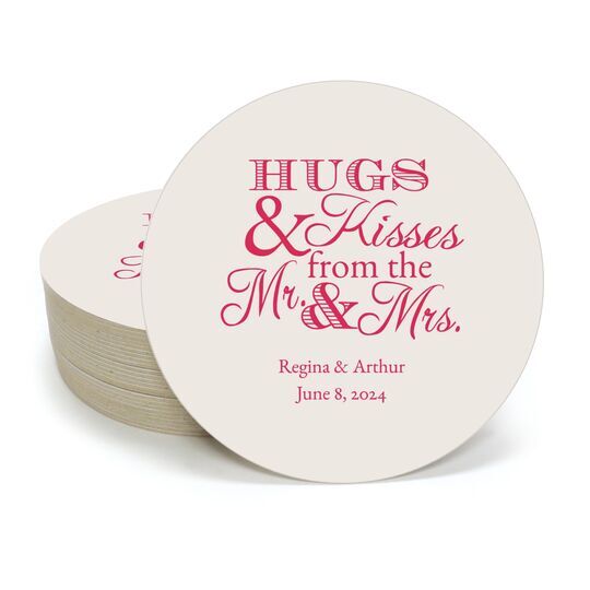 Hugs and Kisses Round Coasters
